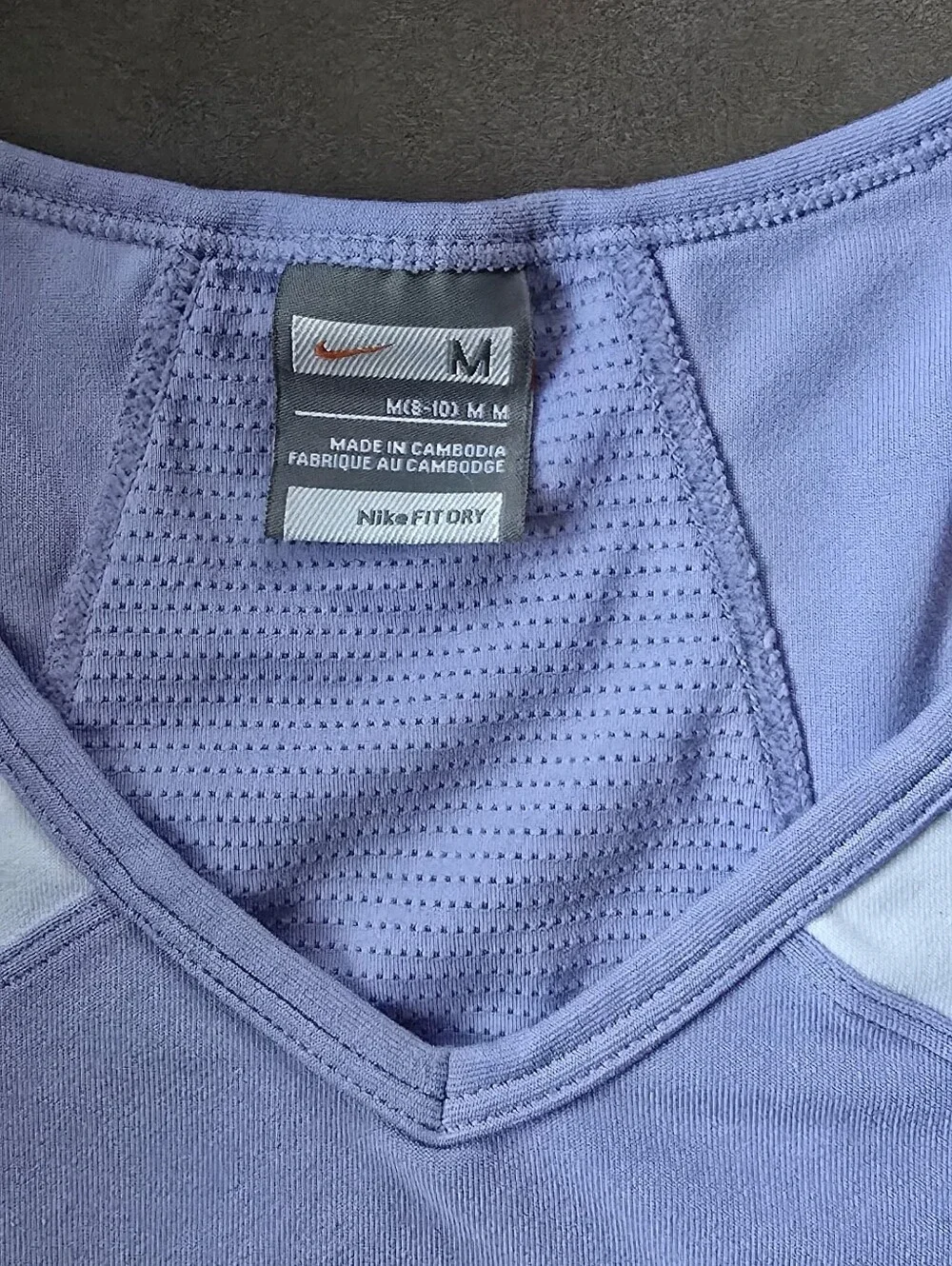 Nike Lavender Athletic Tank Top with White Trim